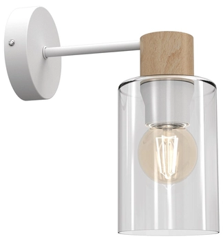 Lampa ścienna Madera MLP8553 loftowa biała drewniana