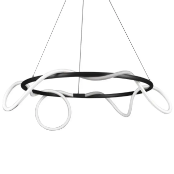 Pierścieniowa lampa wisząca Fantasia ST-9282R/D60 black Step LED 68W 3000K czarna