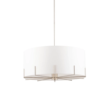 Owalny plafon do jadalni Nemi NEM-ZWD-5 (N) nad stół biały nikiel