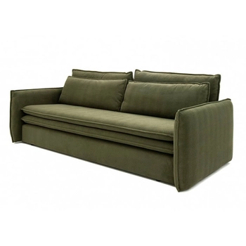 Sofa z funkcją spania Sense Slim 5900168831179 King Home sztruksowa zielona