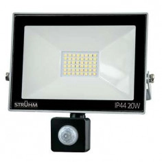 Wewnętrzna LAMPA ścienna KROMA LED 20W 4500K 03605 Ideus elewacyjna OPRAWA reflektorowa z czujnikiem ruchu outdoor IP44 szara