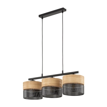 Potrójna lampa wisząca Nicol 4801 TK Lighting tuby drewniany czarny