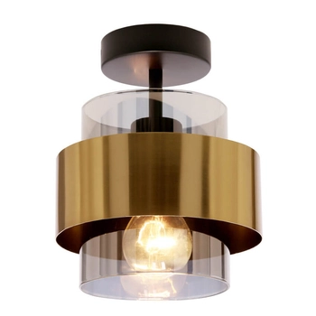 Lampa sufitowa Spiega 31-09487 Candellux tuba dymiona czarna mosiądz