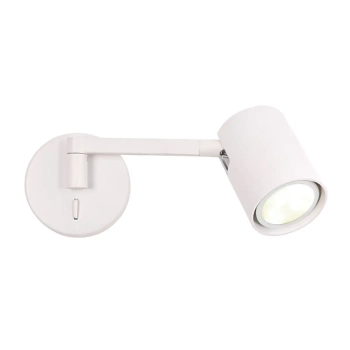 Ścienny kinkiet na wysięgniku Snow LP-731N/1WL WH tubka biała