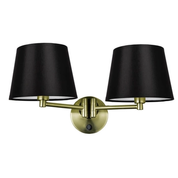 Lampa ścienna z regulacją Ibis 22-27603 do salonu złota czarna