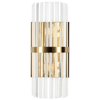 Kinkiet glamour Glitter DW917 gold Step do jadalni kryształowy złoty