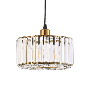 Wiszący żyrandol salonowy Vetro LP-2910/1P GD round okrągły złoty