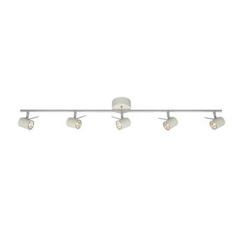 Regulowana lampa sufitowa Hysna z reflektorkami biała