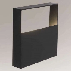 Kinkiet LAMPA ścienna NANTO 7912 Shilo kwadratowa OPRAWA metalowa ramka LED 6W 3000K czarna