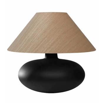 Lampka nocna szklana SAWA 41136119 Kaspa do sypialni czarny beżowy