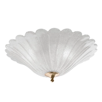 Lampa sufitowa Bacelo 8159 Amplex muszla kwiatek do pokoju szklana srebrna