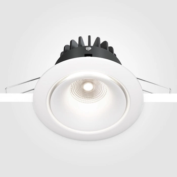 Wpust lampa Yin DL031-L12W4K-D-W Maytoni LED 12W 4000K oczko jadalniany biała