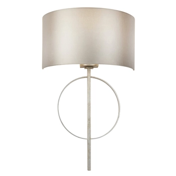 Ścienna lampa abażurowa L&-195214 Light& do salonu antyczna srebrna