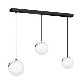 Loftowa lampa wisząca Sfera kule do sypialni białe chrom
