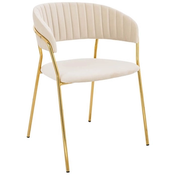 Krzesło glamour Margo KH121100121.4 King Home eleganckie do jadalni beżowe