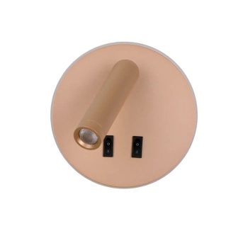 Metalowa lampa ścienna Furla WL-53742-1-GD LED 8W 3000K z włącznikiem złota