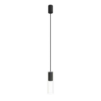 Wisząca lampa minimalistyczna Cylinder 7865 okrągła nad wyspę czarna