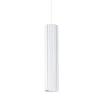 Podłużna lampa wisząca Karbon SL.1535 minimalistyczna tuba biała