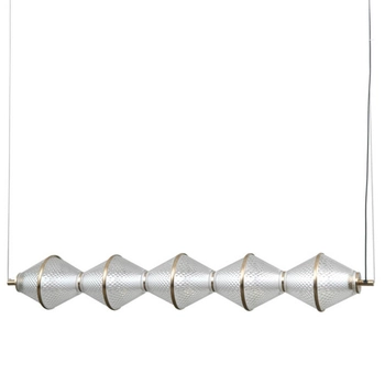 Lampa zwieszana Fuente PND-34395-5-HBR LED 125W 3000K złoty przezroczysty