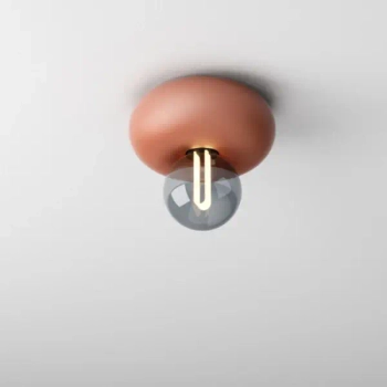 Ścienna lampa terakota KLIVA  na sufit do salonu szklana 1xE27 50W 47042-E000-00-PH-83