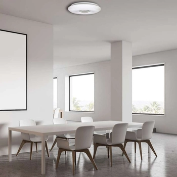 Plafon LAMPA sufitowa VELA ML4401 Milagro okrągła OPRAWA z pilotem LED 24W 3000K - 6000K kryształki białe