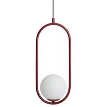 Wisząca lampa Riva 1086G15 metalowa kula ball czerwona