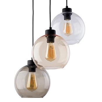 Okrągła lampa wisząca kaskada Cubus 2831 TK Lighting metalowa szklana