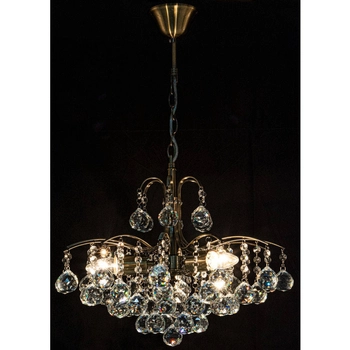 Żyrandol LAMPA wisząca Monte Carlo 6247/3 21QG Elem glamour OPRAWA crystal zwis mosiądz