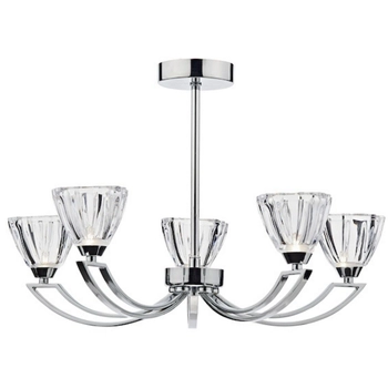 Wisząca lampa Vito VIT0550 Dar Lighting metalowa crystals chrom