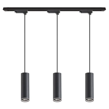 Potrójna zwisająca lampa szynowa Pipe Ring Track ML2079 1-fazowa czarny
