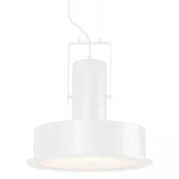 Metalowa wisząca lampa 1644-W tuba reflektor do salonu biały