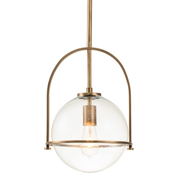 Lampa wisząca QN-SOMERSET-P-C-HB prosta kulista mosiądz