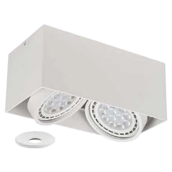 LAMPA sufitowa Cardi II Bianco + Ufo Bianco Orlicki Design prostokątna OPRAWA metalowa ruchoma biała
