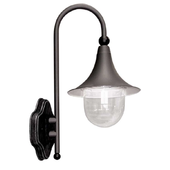 Zewnętrzna LAMPA ścienna Boston K-8130 Kaja metalowa OPRAWA ogrodowa KINKIET outdoor vintage IP44 czarny