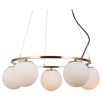 Wisząca lampa Larosa PND-33453-5-ABR Italux kule balls białe antyczny brąz