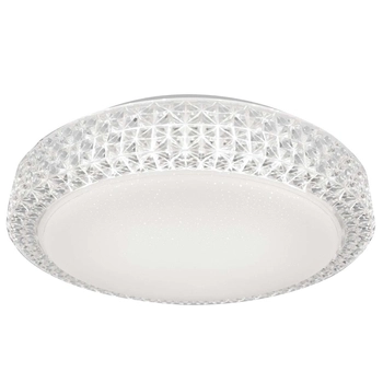 Plafon LAMPA sufitowa MOA CL15068C-D40 Zumaline okrągła OPRAWA natynkowa LED 24W 4000K z kryształkami crystals biała