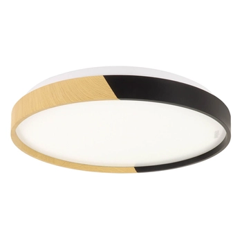 Ledowy plafon Farna 04157 LED 48W 4100K okrągły czarny dębowy