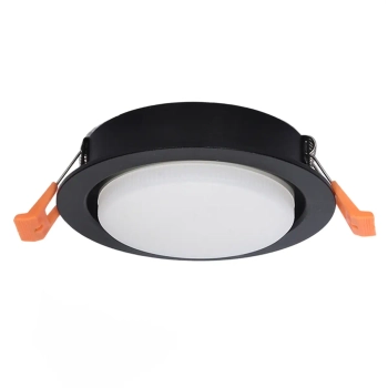 Okrągła oprawa sufitowa 1294 metalowa podtynkowa czarna