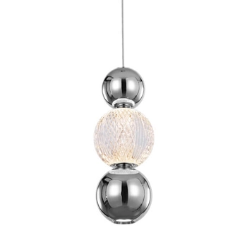 Metalowa lampa zwis Oter PND-83728-7W-3K-CH Italux LED 7W 3000K przezroczysty chrom