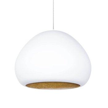 Zwisająca lampa nad stół Lava 41076 Sigma do jadalni biała złota