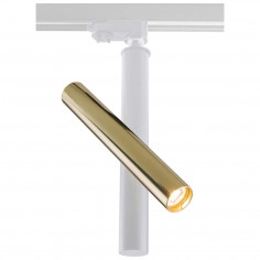 Lampa sufitowa AKADI 0147 metalowa tuba do 3-faz systemu biała złota