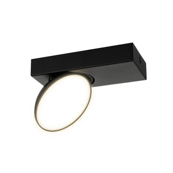 Lampa sufitowa Castelio LED 5W z okrągłym reflektorem czarna
