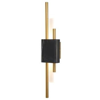 Modernistyczny kinkiet ELLIE ST-7007W-BLACK Step LED 5W 3000K marmur złoty czarny