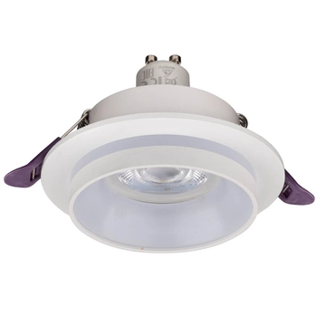 Wpuszczana lampa do kuchni Jet 6921 loftowa round metalowa biała