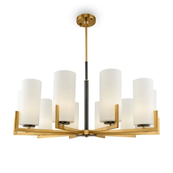 Zwisowa lampa Fortano MOD089PL-10BS szklana mosiądz