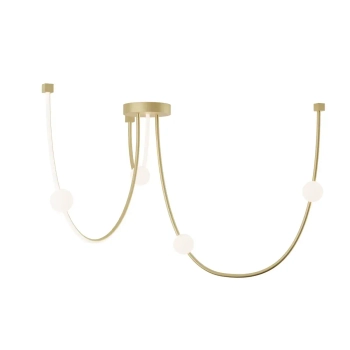 Liniowa lampa wisząca 22248 LED 42W 3000K kule do salonu złoty