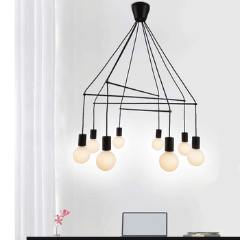 Lampa wisząca ALTO 38-70951 loftowa industrialny hygge na listwach czarne