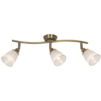 LAMPA sufitowa MARTHA 5017 Rabalux klasyczna OPRAWA szklane reflektorki brąz antyczny przezroczysta