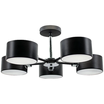 LAMPA sufitowa 3020/5 BL 8C Elem abażurowa OPRAWA metalowe molekuły czarne chrom