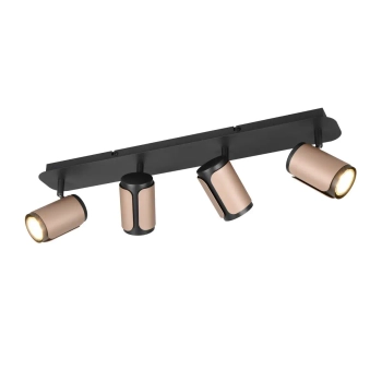 Kawowa lampa sufitowa GILLAN 814500465 różowa tuba 4xGU10 ściemnialna